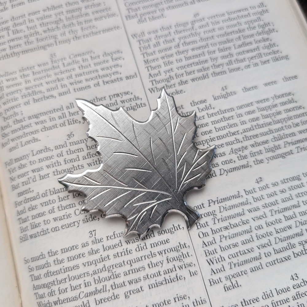 Silver Leaf Brooch